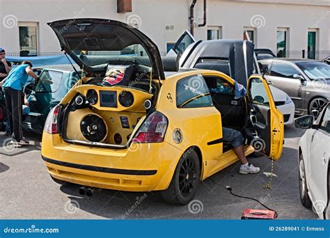 car sound system editorial photo image