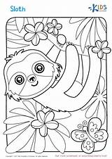 Sloth Sloths Faultier Mobi Malvorlage Kidsacademy sketch template