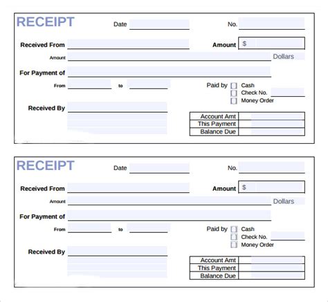 invoice receipt templates   sample templates