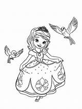 Sofia Coloring Princess Princes Kids Pages Cute Color sketch template