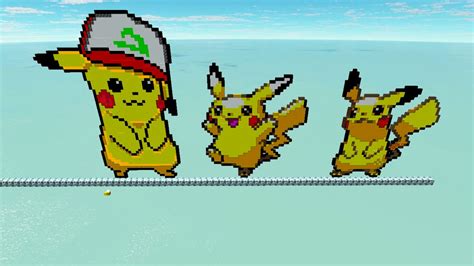 pikachu pixel art for youtubermapcreator hiberworld