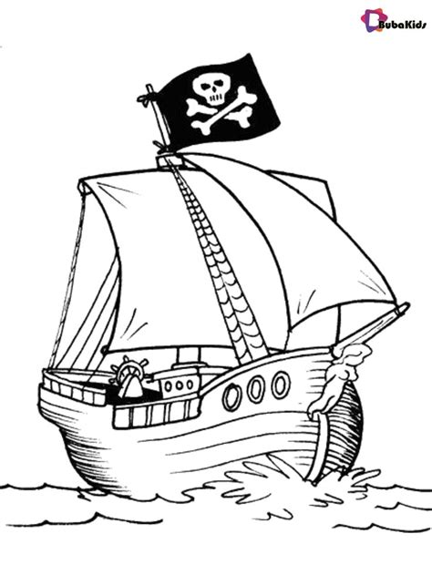 coloring picture pirate ship  printable bubakidscom pirate