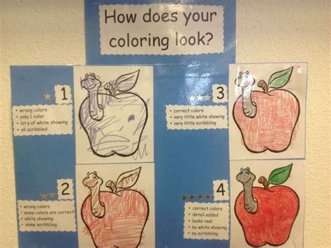 fun coloring rubric   kids kindergarten pinterest