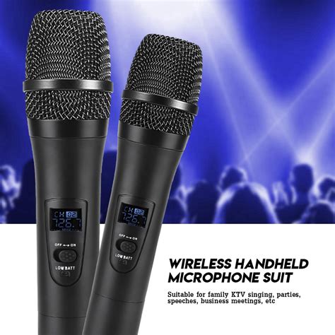 wireless bluetooth karaoke microphone vhf uhf handheld mic system
