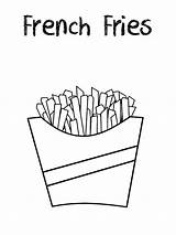 Fries Fry sketch template