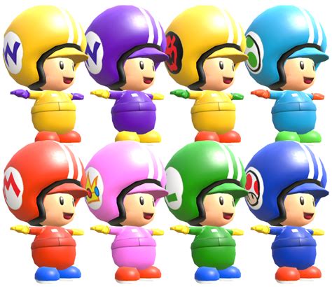 Wii U Mario Kart 8 Toad Pit Crew The Models Resource