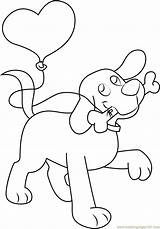 Clifford Coloring Bone Balloon Pages Heart Dog Red Big Printable Coloringpages101 Categories sketch template