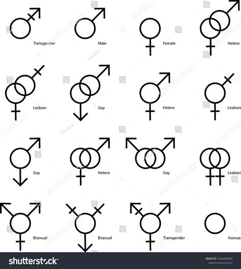Human Gender Orientation Vector Icons Stock Vector Royalty Free
