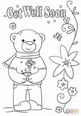 Soon Well Coloring Pages Printable Card Template Funny Kids Cards Grandma Color Print Printables Albanysinsanity Boys Regard Crafts Cute Bear sketch template