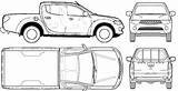 Mitsubishi L200 Cab Double Blueprints 2006 Car Cub Suv Size Outlines Templates Cars Topworldauto sketch template