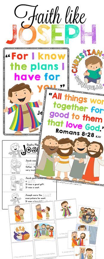joseph bible printables christian preschool printables