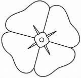 Poppy Remembrance Coloring Pages Template Colouring Flower Choose Board Sheets Clipart sketch template