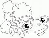 Coloring Preschool Transportation Pages Cars Cartoon Popular Library sketch template