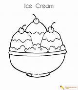 Ice Cream Coloring Pages Bowl Printable Food Sandwich Sundae Sheet Color Sheets Mickey Mouse Kids Big Date Cartoon Clipartmag Template sketch template