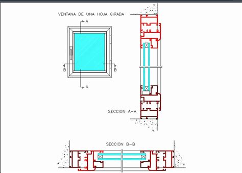 aluminium window details  autocad cad   kb bibliocad