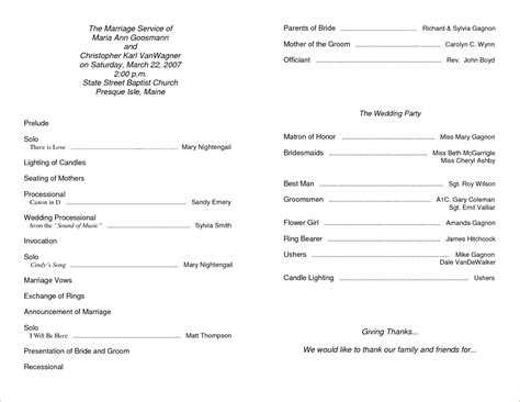 template  church program fresh printable program templates