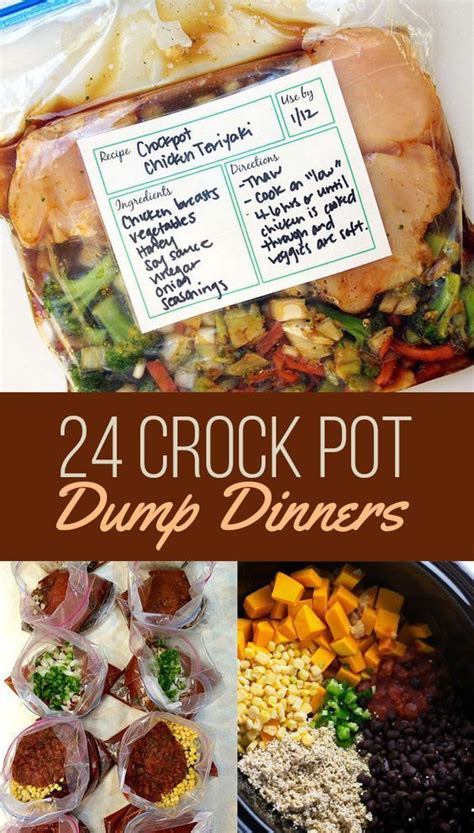 freezer meal recipes crock pot cooking dump