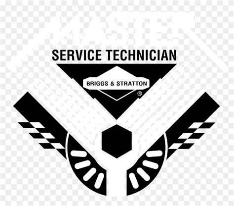 briggs stratton master logo black  white briggs  stratton master service technician logo