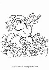 Disney Coloring Pages Adult Colouring Color Cute Printable Sheets Bambi Kids Adults Print Book Colors Svg Easter Spring Characters Drawings sketch template