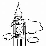 Ben Coloring Big Clock Pages London Tower England Clip Drawing Famous Clipart Outline Landmarks Places Color Thecolor Amazing Colouring Netart sketch template