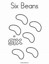 Coloring Beans Six Number Trace Noodle Write Twisty Popular Outline Twistynoodle Tracing sketch template