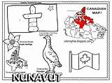 Coloring Pages Canada Kids Nunavut Printable Drawing Map Color Schooling Flora Trillium Toronto Canadian Flower Simple Beauty City sketch template