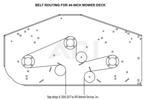 gravely   zt deck kit parts diagram  belt routing    mower deck