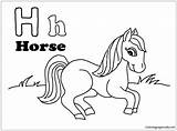 Horse Letter Pages Coloring Color Print Coloringpagesonly sketch template