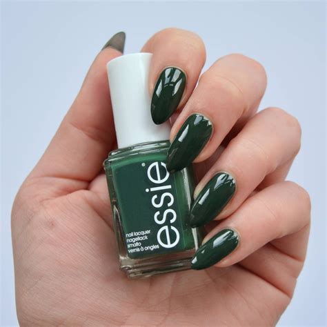 essie spring  collection talonted lex green nails dark green