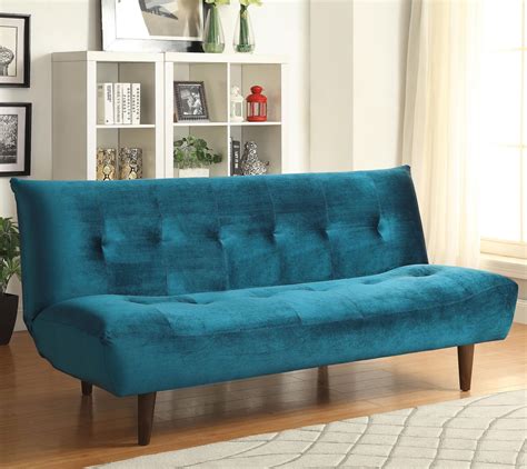 teal velvet tufted sofa bed  coaster  coleman furniture