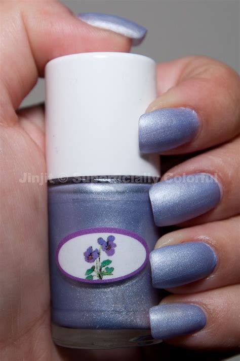 violet  superficially colorful swatch nail polish matte nails