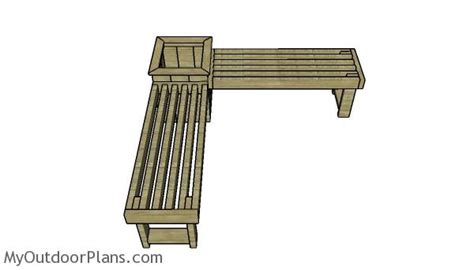 corner bench  planter box plans myoutdoorplans