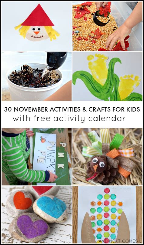 november activities  kids  activity calendar