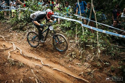 rainbow stripes and laser beams finals cairns dh world cup 2016 pinkbike