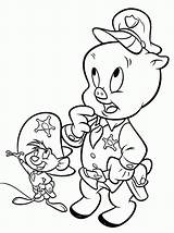 Pig Porky Looney Tunes Coloringhome Petunia Azcoloring sketch template