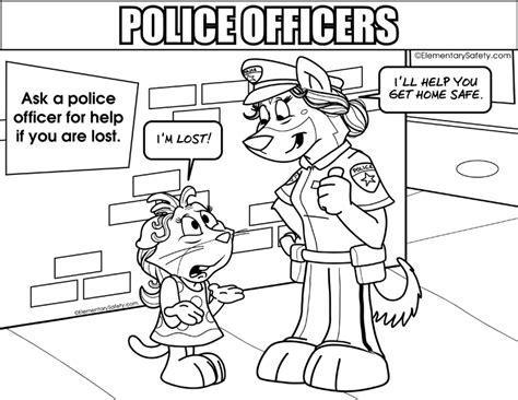 coloring police officers