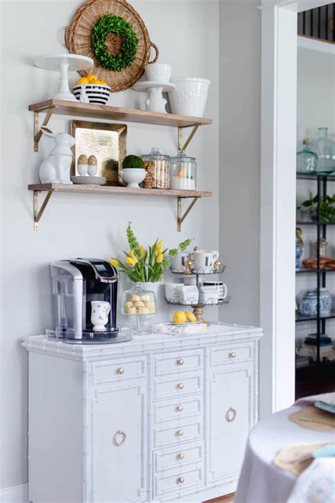 Coffee Bar Decor Updated For Spring Coffee Bar Home