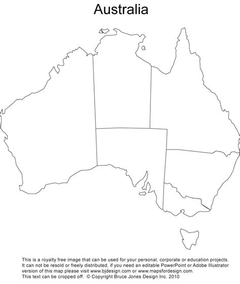 printable map  australia  states printable maps
