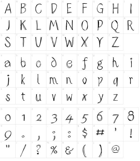 sketched alphabet font