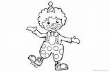 Clown Coloring Pages Clipart Printable Adults Kids sketch template