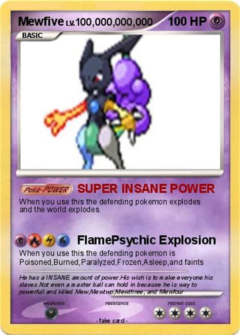 Pokémon Mewfive 44 44 Super Insane Power My Pokemon Card