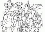 Pokemon Coloring Legendary Pages Anime sketch template