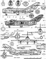 Mig Blueprintbox Blueprints Gurevich Mikoyan Aircraft Aviation sketch template