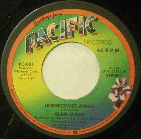 undercover angel by alan o day pacific 1977 7 inches