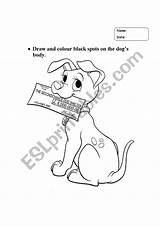 Dalmatian Colour Worksheets Preview sketch template