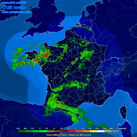 meteocielfr radar de precipitations pluie radar france