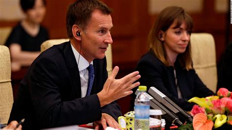 jeremy hunt makes gaffe about wife in china cnn