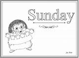 Coloring Days Week Pages Printable Popular sketch template