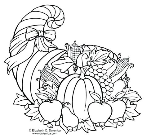 cornucopia coloring pages printable  getcoloringscom