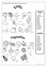 Esl Verduras Vocabulary Frutas Inglese Islcollective Desalas Ables sketch template